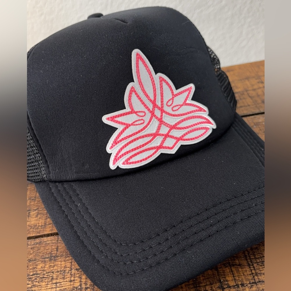 Trucker Hat Hot Pink Boot Stitch Western Inspired